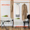 LIFTATAPA Ironing Board Hanger Wall Mount Ironing Board Holder Organizer Wall Rack for Laundry Rooms Space-Saving Storage Rack Hanging Shelf Hanger with Screws (White) view 4