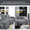 Couch Covers for 2/3/4 Cushion Couch Chenille Waterproof Sofa Slipcovers with Tassel,Non Slip Herringbone Recliner Sectional Couch Covers Blanket,Sofa Covers Washable Furniture Protector for Pets Kid view 4