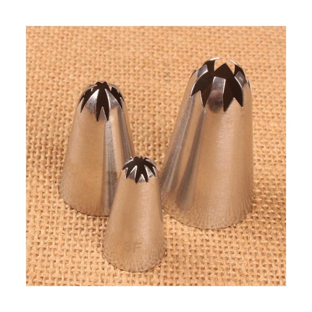 ETomey Cake Piping Nozzles Cake Decorating Tools, Piping Nozzle 3 pcs Cherry Blowwoms Cream Nozzles Confectionery Cake Making Tools Flower Piping Tips Cake Decorating Tips