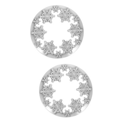 EXCEART 2pcs Decorative Zinc Alloy Snowflake Candle Cup Cover Creative Christmas Topper for Scented Candle Jars Fits Durable Elegant Design for Home Decor
