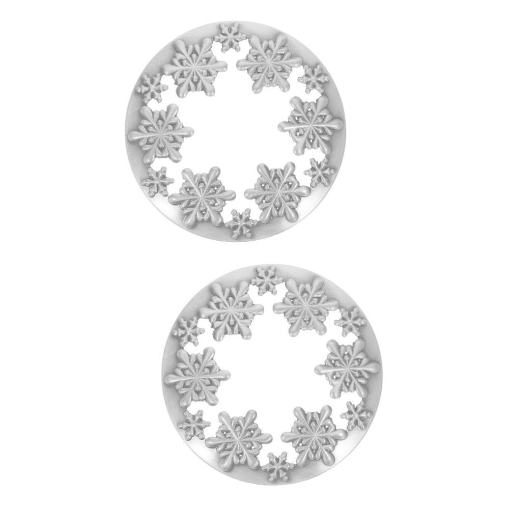 EXCEART 2pcs Decorative Zinc Alloy Snowflake Candle Cup Cover Creative Christmas Topper for Scented Candle Jars Fits Durable Elegant Design for Home Decor