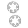 EXCEART 2pcs Decorative Zinc Alloy Snowflake Candle Cup Cover Creative Christmas Topper for Scented Candle Jars Fits Durable Elegant Design for Home Decor view 1