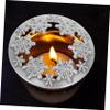 EXCEART 2pcs Decorative Zinc Alloy Snowflake Candle Cup Cover Creative Christmas Topper for Scented Candle Jars Fits Durable Elegant Design for Home Decor view 2