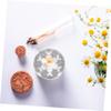EXCEART 2pcs Decorative Zinc Alloy Snowflake Candle Cup Cover Creative Christmas Topper for Scented Candle Jars Fits Durable Elegant Design for Home Decor view 3