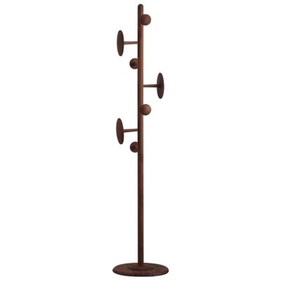 DECORN Coat Rack Freestanding - Coat Tree Stand with 7 Hooks for Hallway Bedroom Office - Natural Wood Standing Coat Rack for Clothes Hat Handbags,Walnut Color