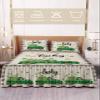 St. Patrick's Day Bed Skirt for Twin Size Bed,Wrap Around Bedding Skirt Gathered Dust Ruffle Bedskirt Sets With 1 Pack Matching Pillow Covers 30"x20",18 Inch Drop,Green Plaid Truck Black Buffalo Plaid view 2