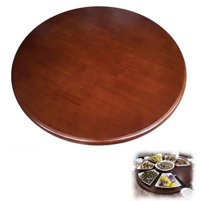 30" Wood Lazy Susan Turntable Dining Table Centerpiece Large Tabletop Rotating Tray Clear Serving Plate Round,Rustic Style,80cm/30in