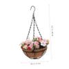 Amosfun Artificial Flower Hanging Basket Lifelike Peony Design for Indoor and Outdoor Decoration for Home Office and Garden Use view 3