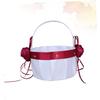 IMIKEYA 3pcs Wedding Centerpieces Small Flower Girl Basket Portable Rose Flower Basket for Wedding Party Supplies view 3