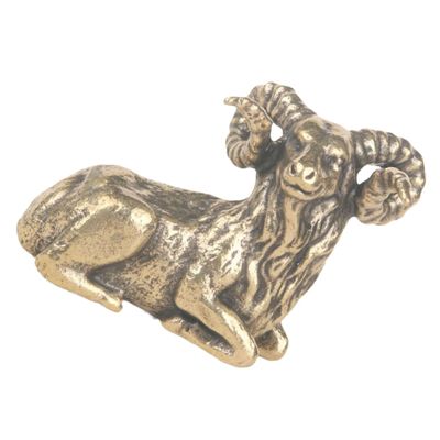 Amosfun Mini Brass Sheep Figurine Vintage Decor Adorable Animal Sculpture for Home Office and Family Special Occasions
