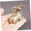 Amosfun Mini Brass Sheep Figurine Vintage Decor Adorable Animal Sculpture for Home Office and Family Special Occasions view 3