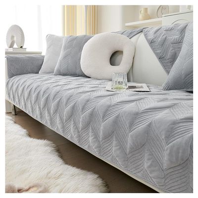Couch Covers Sofa Slipcovers Velvet Sofa Cover Corner Sofa 1 2 3 4 Seater for Corner Sofa and L Shape Sofa Cover,Softness, Comfort, Breathable, Easy to Clean WEWYQSJXBXF-31231(Color:Gray,Size:90x180cm