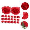 Amosfun 20pcs Faux Silk Rose for Crafts Decor Realistic Artificial Roses for Weddings Home Decoration and Special Events view 3