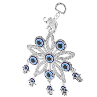 Amosfun Hollow Elephant Hand Palm Evil Eye Ornament Car Accessories Decor for Home Office Car