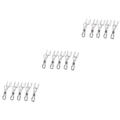 ABOOFAN 15pcs Heavy Duty Stainless Steel Clothes Pegs Multi-Functional Clips for Shirts Trousers Socks and Quilts Elastic Windproof Design for Laundry and Office Use