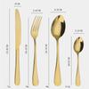 WHIERGGIN Silverware Set, 24Piece Stainless Steel Cutlery Steak Knife, Fork And Spoon Gold Gift Box Set (Size : GOLD) view 2