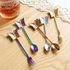 WHIERGGIN Silverware Set, 2Pcs Cute And Creative Coffee Stirring Spoon, Afternoon Tea Dessert Spoon, Souvenir Gift (Color : Gold, Size : 2Pcs) view 3