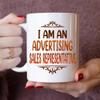 Advertising Sales Representative Mug - 11oz White Ceramic Coffee Cup - Gifts for Advertising Sales Representative, Office, Work Friends, Coworkers, Retirement - Birthday, Christmas, Thanksgiving view 2