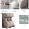 AKYLDI Bed Wedge Pillow, Back Rest for Bed Sitting with Pockets/Washable Cover, Chair Pillow for Bed for Working on Laptop,Green view 4