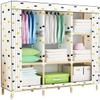 Portable Wardrobe Cloth Wardrobe Open Bedroom Closet,Assembly Solid Wood Bracket Wardrobe Pole Stable Wardrobe Organiser 168 * 45 * 90cm Portable Cloth Hanger view 4