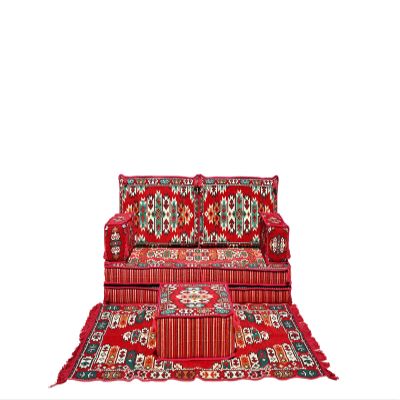 arabicsofa Traditional Sectional Floor Seating with Backrest Pillows Handmade Arabic Majlis Sofa for Guest Room