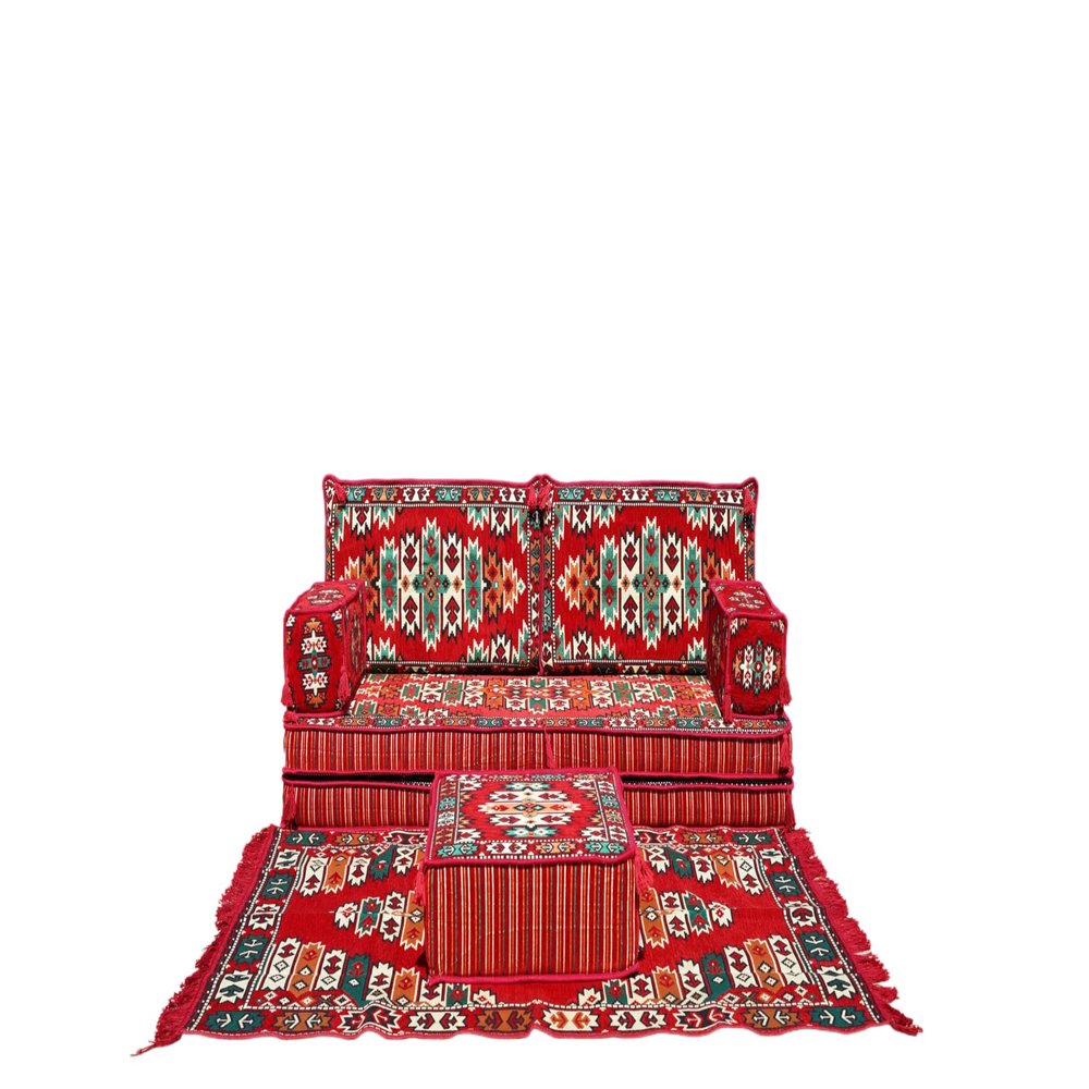 arabicsofa Traditional Sectional Floor Seating with Backrest Pillows Handmade Arabic Majlis Sofa for Guest Room