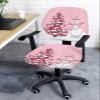 Jolunifun Blush Pink Snowman Office Chair Covers Stretchable 2 Piece, Soft Decorative Computer Desk Chair Cover Protector Universal Rotating Chair Slipcover Christmas Snowflake Pine Tree view 2