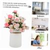 Cabilock Decorative Ceramic Flower Vase for Home Elegant White Design for Floral Arrangements for Desktop Adornment and Centerpieces and Sturdy view 2
