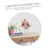 Cabilock Decorative Ceramic Flower Vase for Home Elegant White Design for Floral Arrangements for Desktop Adornment and Centerpieces and Sturdy view 4