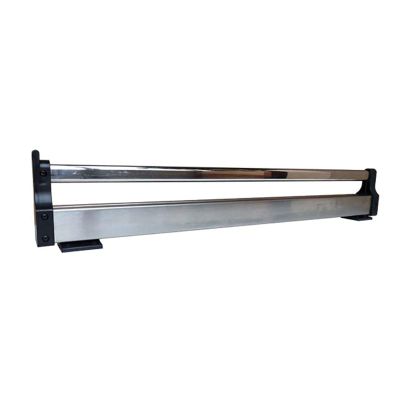 ARrase Pull-Out Clothes Hanger Rod,Adjustable Stainless Steel Clothes Hanger Rod 30-80 cm,Sliding Rail Wardrobe Rod,Trouser Rack Storage Lever (Color : Black, Size : 500mm/19.7inch)