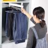 ARrase Pull-Out Clothes Hanger Rod,Adjustable Stainless Steel Clothes Hanger Rod 30-80 cm,Sliding Rail Wardrobe Rod,Trouser Rack Storage Lever (Color : Black, Size : 500mm/19.7inch) view 3