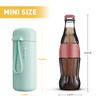 Exllena Mini Water Bottle 5oz, This is A EXTRA MINI Flask! Small Insulated Water Bottle for Hot&Cold Drinks, Water Bottle Purse with Carry Handle - 100% Leakproof Perfect for Travel...(Mint) view 2