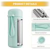 Exllena Mini Water Bottle 5oz, This is A EXTRA MINI Flask! Small Insulated Water Bottle for Hot&Cold Drinks, Water Bottle Purse with Carry Handle - 100% Leakproof Perfect for Travel...(Mint) view 3