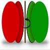 25-Pack Double-Sided Red/Green Flip Magnet (1" Diameter) - Go - No Go Reversible Indicator (.25") view 1