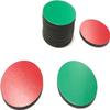 25-Pack Double-Sided Red/Green Flip Magnet (1" Diameter) - Go - No Go Reversible Indicator (.25") view 3