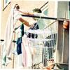 Holibanna High-end Substance Laundry Rack Large Mesh Clothing Drying Rack 3 Layers for Travel Strong Structure Door Drying Rack for Laundry view 4