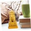 Holibanna 2pcs Resin Lion Statue Decorative Home Adornment Medium Copper Color Lion Figurines for Tabletop Decor Family Friends Long-Lasting High-end Material view 4