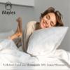 iMaylex 100% Egyptian Cotton Pillowcases, Ultra Soft and Breathable Elegant Envelope Closure Pillow Cases, Standard 20x26 Inches, Light Grey view 2