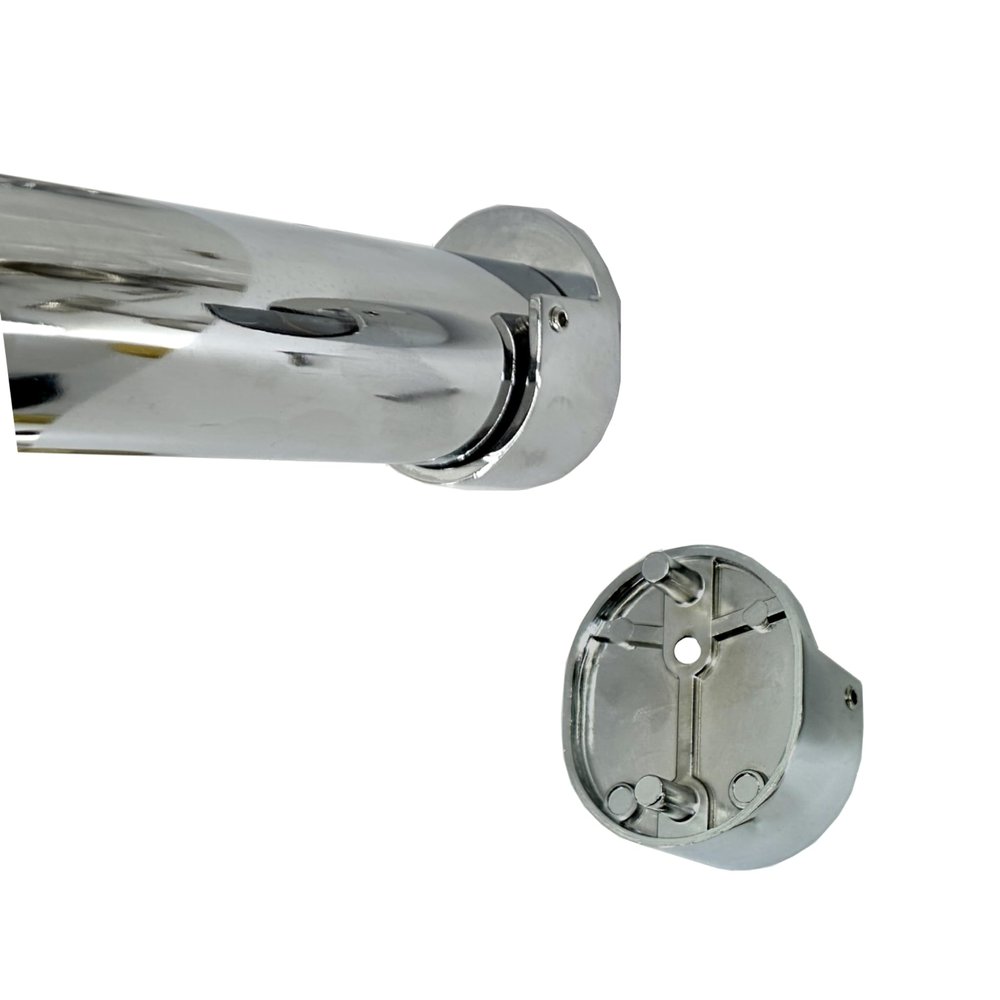 CUSTOM CUT | Up to 36" | HEAVY DUTY Chome Closet Rod | 32mm Dia. Round Clothes Pole | Matching "Rear Pin" End Brackets