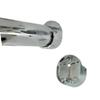 CUSTOM CUT | Up to 36" | HEAVY DUTY Chome Closet Rod | 32mm Dia. Round Clothes Pole | Matching "Rear Pin" End Brackets view 1