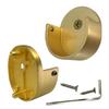 CUSTOM CUT | Up to 94" | HEAVY DUTY Satin Brass Closet Rod | 32mm Dia. Round Clothes Pole | Matching "Rear Pin" End Brackets view 2