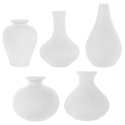 STOBAZA 5pcs Mini Ceramic Vases Decorative Home Mini Vases for Flowers Modern for Floral Arrangements Elegant Design for Zen Atmosphere and Hydroponics