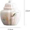 HSHTTKL Sugar Bowl Portable Travel Tea Caddy, Coffee Tin with Airtight Lid, White Porcelain Sealed Jar for Tea/Coffee/Herb/Sugar/Spice/Nuts New view 2