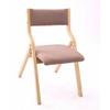 Folding Dining Chairs, Wooden Folding Chairs, Cotton and Linen Padded seat Cushions, Wooden Folding Kitchen Chairs, Folding Chairs with Padded Seats for Parties, Light Brown view 1