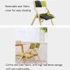 Folding Dining Chairs, Wooden Folding Chairs, Cotton and Linen Padded seat Cushions, Wooden Folding Kitchen Chairs, Folding Chairs with Padded Seats for Parties, Light Brown view 4