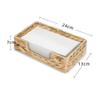 Tissue Box Cover Tissue Box Tissue Holder for Bathroom Office Car Bedroom Long Seagrass Woven Rattan Willow Table Hand Towel Basket Shelf (Color : Natural, Size : 24cm*13cm*7cm) view 2