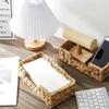 Tissue Box Cover Tissue Box Tissue Holder for Bathroom Office Car Bedroom Long Seagrass Woven Rattan Willow Table Hand Towel Basket Shelf (Color : Natural, Size : 24cm*13cm*7cm) view 3