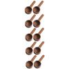 Cabilock 10pcs Wooden Scoop Spoons Slotted Spoons for Coffee Grounds Tea Sugar Measurement view 1