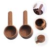 Cabilock 10pcs Wooden Scoop Spoons Slotted Spoons for Coffee Grounds Tea Sugar Measurement view 2