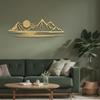 SIGNLEADER Metal Wall Art Mountain Range and SunDecor Modern Abstract Wall Sculpture Hangings Home Decoration for Living Room, Bedroom, Bathroom, Kitchen, Outdoor - 24" Gold view 1